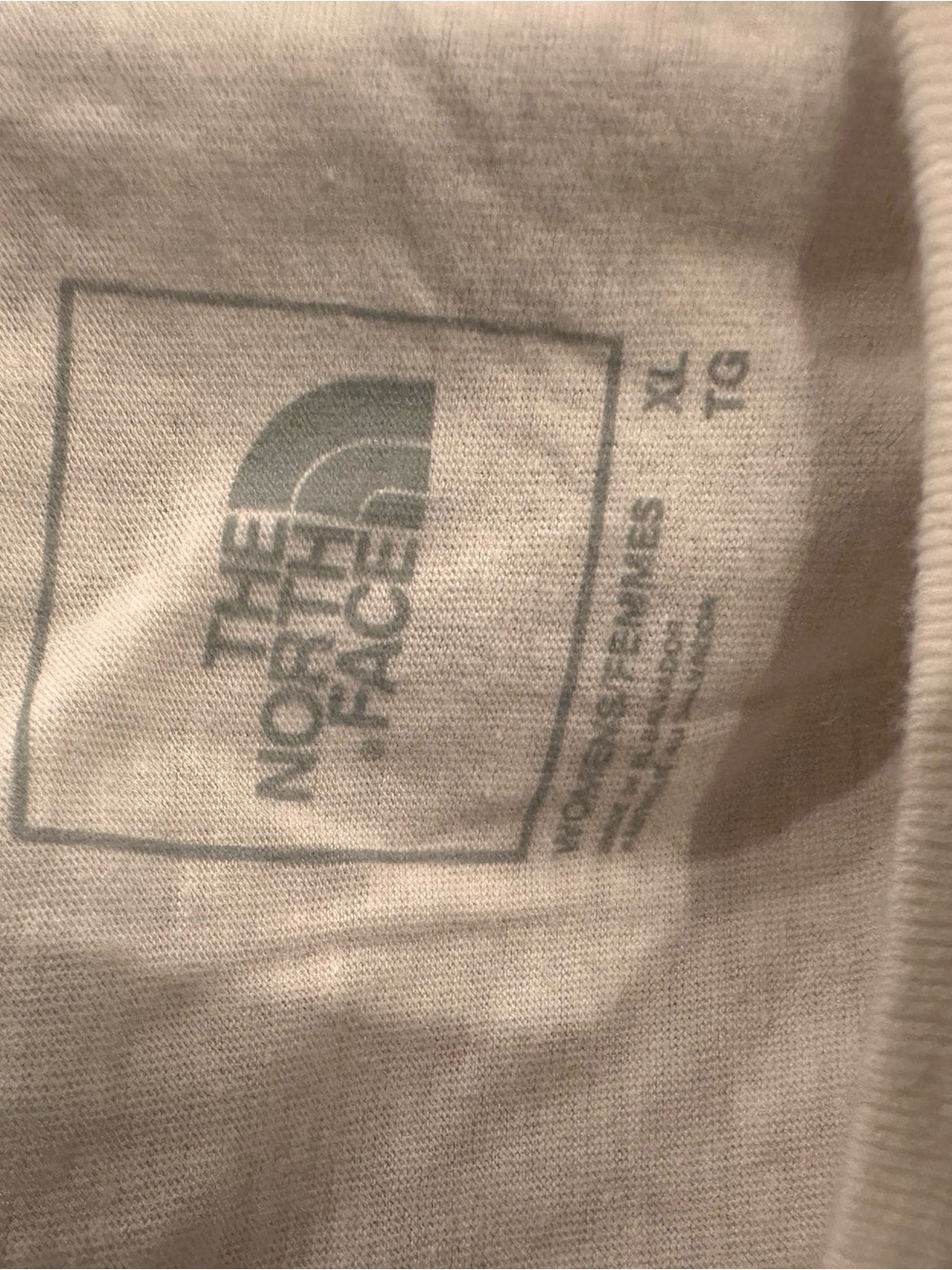 The North Face Men’s Cream Tee with Navy Logo and Scenic Graphic - Picture 7 of 8